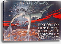 Постер Делепайн Давид Poster advertising the Exposition Internationale d'Electricite at Marseille, 1908