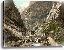 Постер Швейцария. Дорога на перевал Симплон