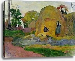 Постер Гоген Поль (Paul Gauguin) Yellow Haystacks, or Golden Harvest, 1889