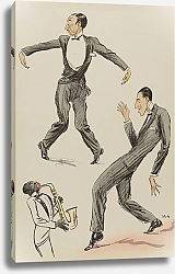 Постер Гурса Жорж Deux hommes dansant le charleston au son d’un saxophone
