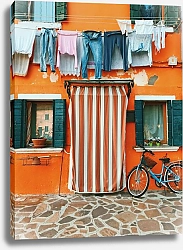 Постер Улица в Бурано, Венеция, Италия