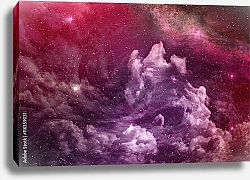 Постер Фиолетовая туманность в глубоком космосе
