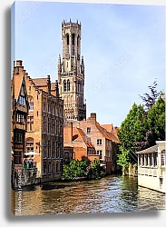 Постер Бельгия. Каналы Брюгге