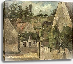 Постер Сезанн Поль (Paul Cezanne) Crossroads at the Rue Remy, Auvers, c.1872