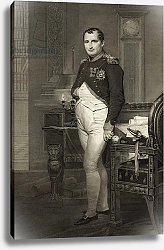 Постер Давид Жак Луи Napoleon I in his study, engraved by Jean Nicholas Laugier