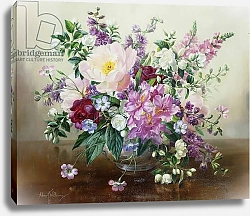 Постер Уильямс Альберт (совр) Flowers in a Glass Vase,