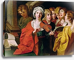 Постер Доменикино St. Cecilia with a Choir