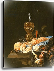 Постер Стрик Юриан A Still Life with a Lobster in a Delft Bowl