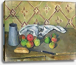 Постер Сезанн Поль (Paul Cezanne) Fruit, Serviette and Milk Jug, c.1879-82