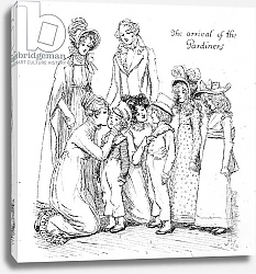 Постер Томсон Хью (грав) The arrival of the Gardiners, illustration from 'Pride & Prejudice' by Jane Austen