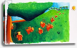 Постер Николс Жюли (совр) Monkeys leaving tree, 2002