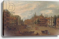 Постер Школа: Английская 18в. View of Old Palace Yard, Westminster, with the east end of Westminster Abbey and the Chapel of King Henry VII to the left, c.1700