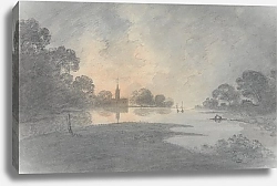 Постер Барнард Уильям The River at Dusk, Oxford