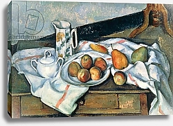Постер Сезанн Поль (Paul Cezanne) Still Life of Peaches and Pears, 1888-90