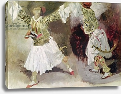 Постер Делакруа Эжен (Eugene Delacroix) Two Greek Soldiers Dancing