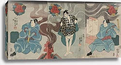 Постер Куниеси Утагава Tamashima ittō tenjiku tokubei tsukimoto inabanosuke