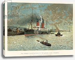 Постер Уилкинсон Чарльз The Cunard liner 'Campania' at the landing stage, Liverpool