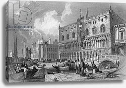 Постер Праут Самуель The Grand Canal and Doge's Palace, Venice, engraved by Charles Westwood, 1844