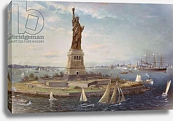Постер Liberty Island, New York Harbor, 1883