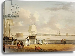 Постер Бирх Томас The Battery and Harbour, New York, c.1811-1812