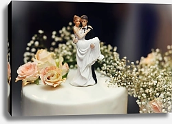 Постер Свадебный торт с фигурками