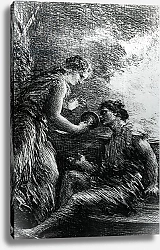 Постер Фантен-Латур Анри Sieglinde and Siegmund, scene from Wagner's opera 'The Valkyrie', 1887