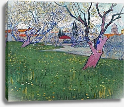 Постер Ван Гог Винсент (Vincent Van Gogh) Вид на Арли с деревьями в цвету, 1889