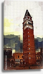 Постер Венецианская площадь с часовней