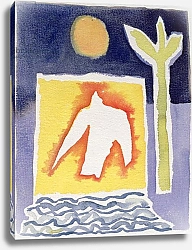 Постер Дэвидсон Питер (совр) Tree, Sun and Rising Bird, 1989