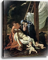 Постер Пуссен Никола (Nicolas Poussin) The Deposition, c.1630