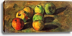 Постер Сезанн Поль (Paul Cezanne) Натюрморт с семью яблоками