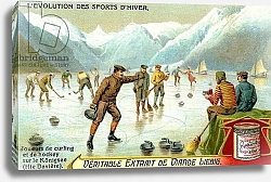 Постер Картины The Evolution of Winter Sports: Curling and hockey