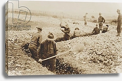 Постер Американский фотограф U.S. Marines in France Digging in, 1917-19