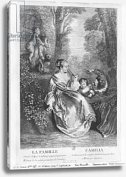 Постер Ватто Антуан (Antoine Watteau) The Family, engraved by Pierre Aveline