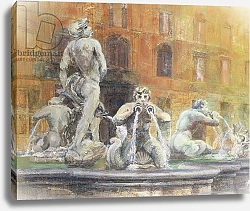 Постер Морган Глин (совр) Fountain in the Piazza Navona, Rome, 1982