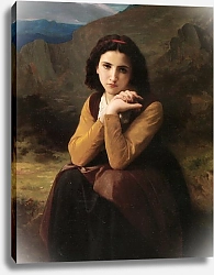 Постер Бугеро Вильям (Adolphe-William Bouguereau) Милая задумчивость