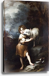 Постер Младенец Святой Джон и ягненок
