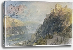 Постер Тернер Уильям (William Turner) Rheinfels looking to Katz and Gourhausen, 1817
