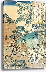 Постер Куниеси Утагава Poem by Kanke