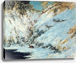 Постер Курбе Гюстав (Gustave Courbet) Snowy Landscape, 1866