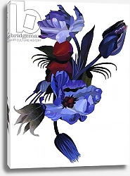 Постер Хируёки Исутзу (совр) Deep blue tulips.