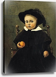 Постер Коро Жан (Jean-Baptiste Corot) The Painter Adolphe Desbrochers as a Child, Holding an Orange, 1845