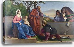 Постер Катена Винченцо Воин, преклоняющийся перед Христом и Девой Марией