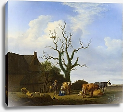 Постер Велде Адриан Ферма с мертвым деревом