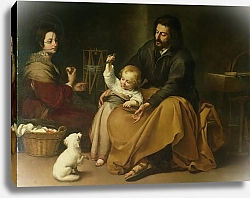 Постер Мурильо Бартоломе The Holy Family with the Little Bird, c.1650