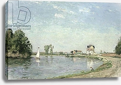 Постер Писсарро Камиль (Camille Pissarro) At the River's Edge, 1871
