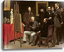 Постер Фантен-Латур Анри Studio at Batignolles, 1870