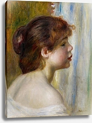 Постер Ренуар Пьер (Pierre-Auguste Renoir) Head of a young woman, late 19th century