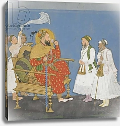Постер Школа: Индийская 18в Muhammad Adil Shah II with courtiers and attendants