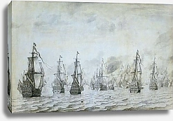 Постер Велде Виллем Старший The naval battle against the Spaniards near Dunkerque